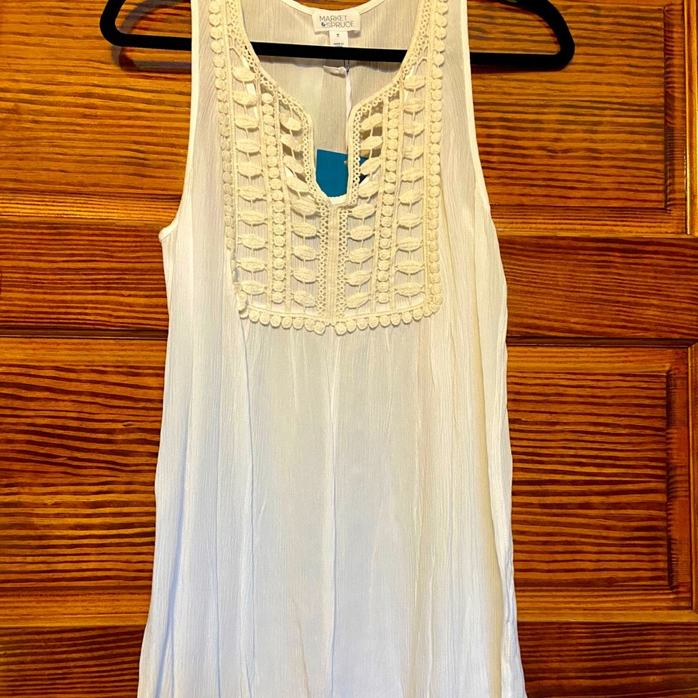 NWT Market & Spruce Nova Crochet Detail Tunic Size M